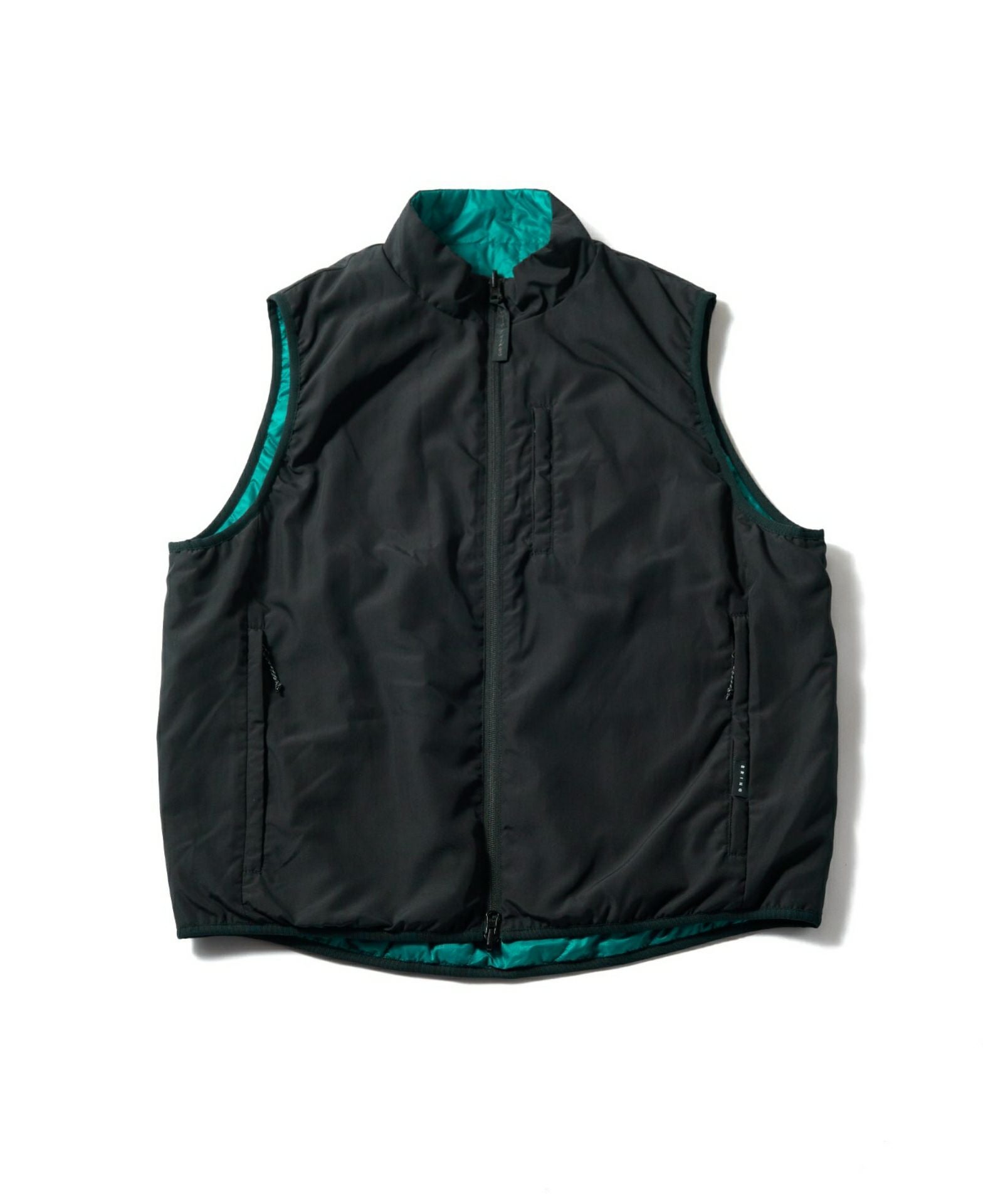 WILD THINGS リバーシブルベスト　枯れ葉柄×ブルー　別注レアベスト BRING×WILD THINGS 光電子中綿リバーシブルベスト│REVERSIBLE VEST