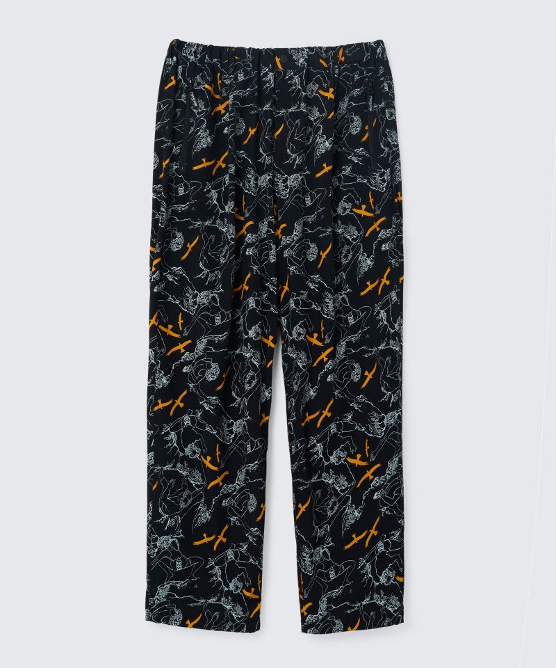 エラスティックナイロンプリントラックスパンツ│ELASTIC NYLON PRINT LAX PANTS ワイルドシングス