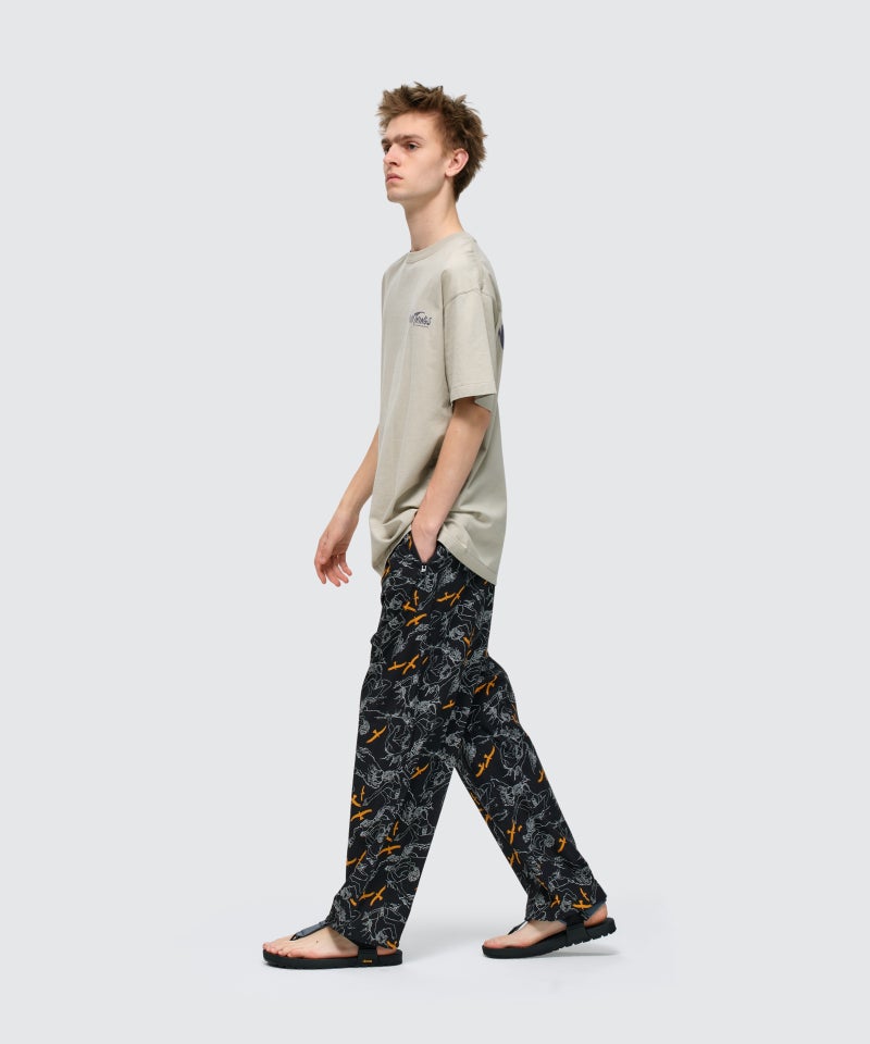 エラスティックナイロンプリントラックスパンツ│ELASTIC NYLON PRINT LAX PANTS ワイルドシングス