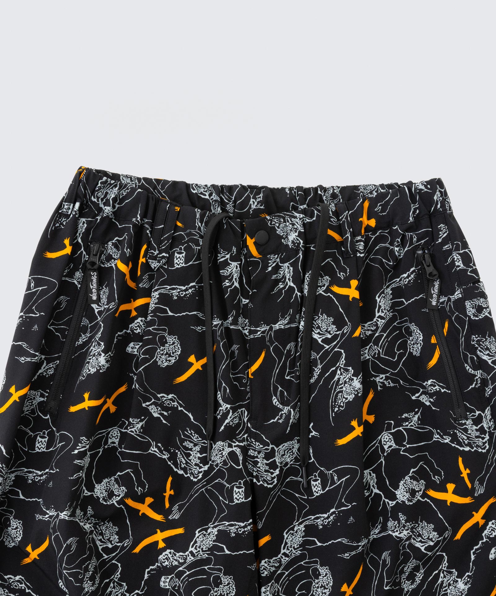 エラスティックナイロンプリントラックスパンツ│ELASTIC NYLON PRINT