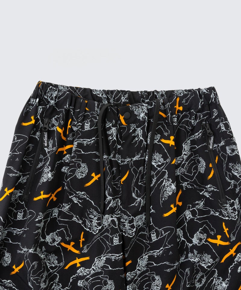 エラスティックナイロンプリントラックスパンツ│ELASTIC NYLON PRINT LAX PANTS ワイルドシングス
