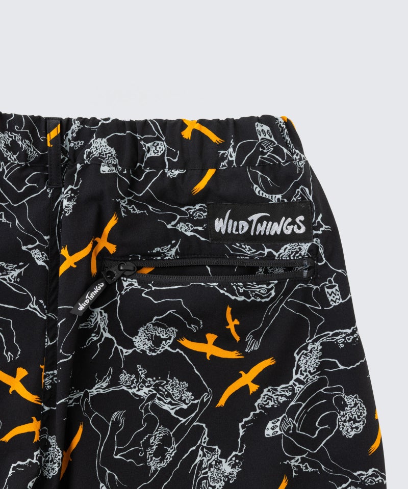 エラスティックナイロンプリントラックスパンツ│ELASTIC NYLON PRINT LAX PANTS ワイルドシングス