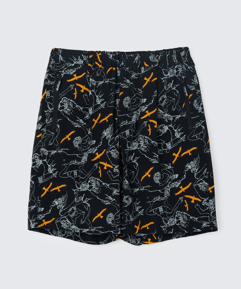 エラスティックナイロンプリントラックスショーツ│ELASTIC NYLON PRINT LAX SHORTS ワイルドシングス