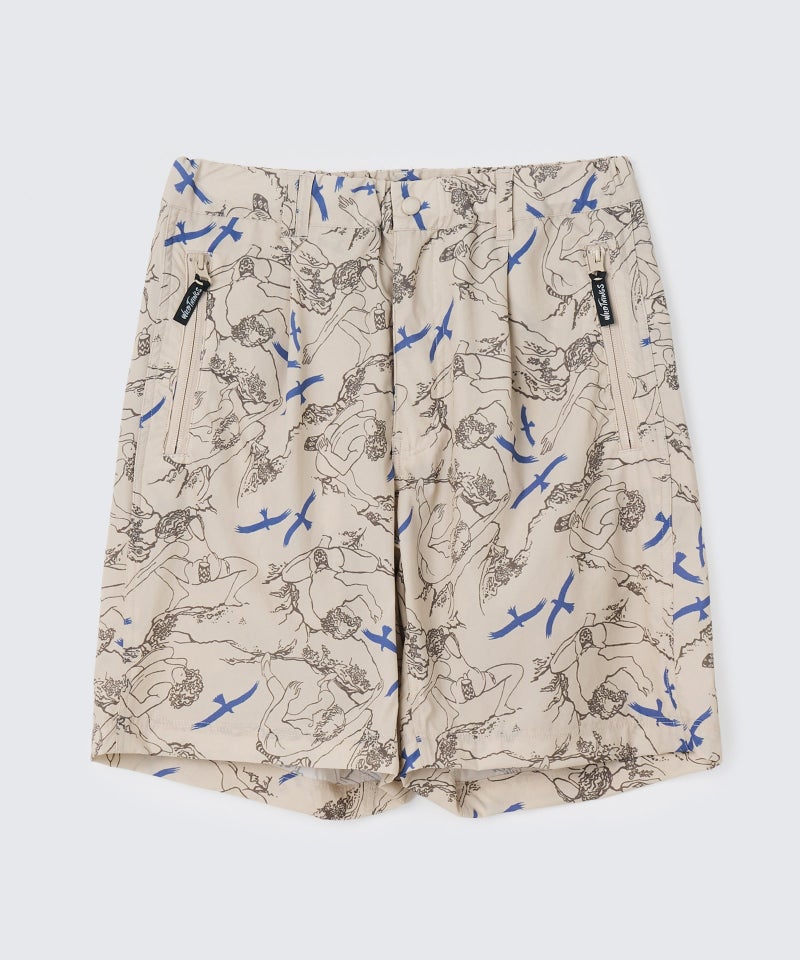 エラスティックナイロンプリントラックスショーツ│ELASTIC NYLON PRINT LAX SHORTS ワイルドシングス