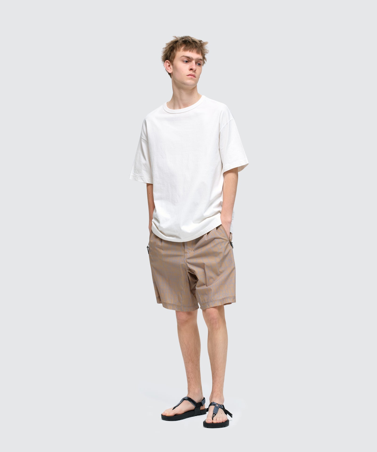 未使用　ワイプロジェクト　LAZY NYLON SHORTS 36 エラスティックナイロンプリントラックスショーツ│ELASTIC NYLON