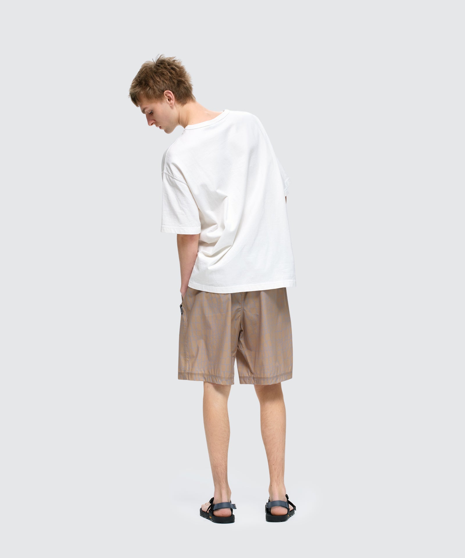 エラスティックナイロンプリントラックスショーツ│ELASTIC NYLON