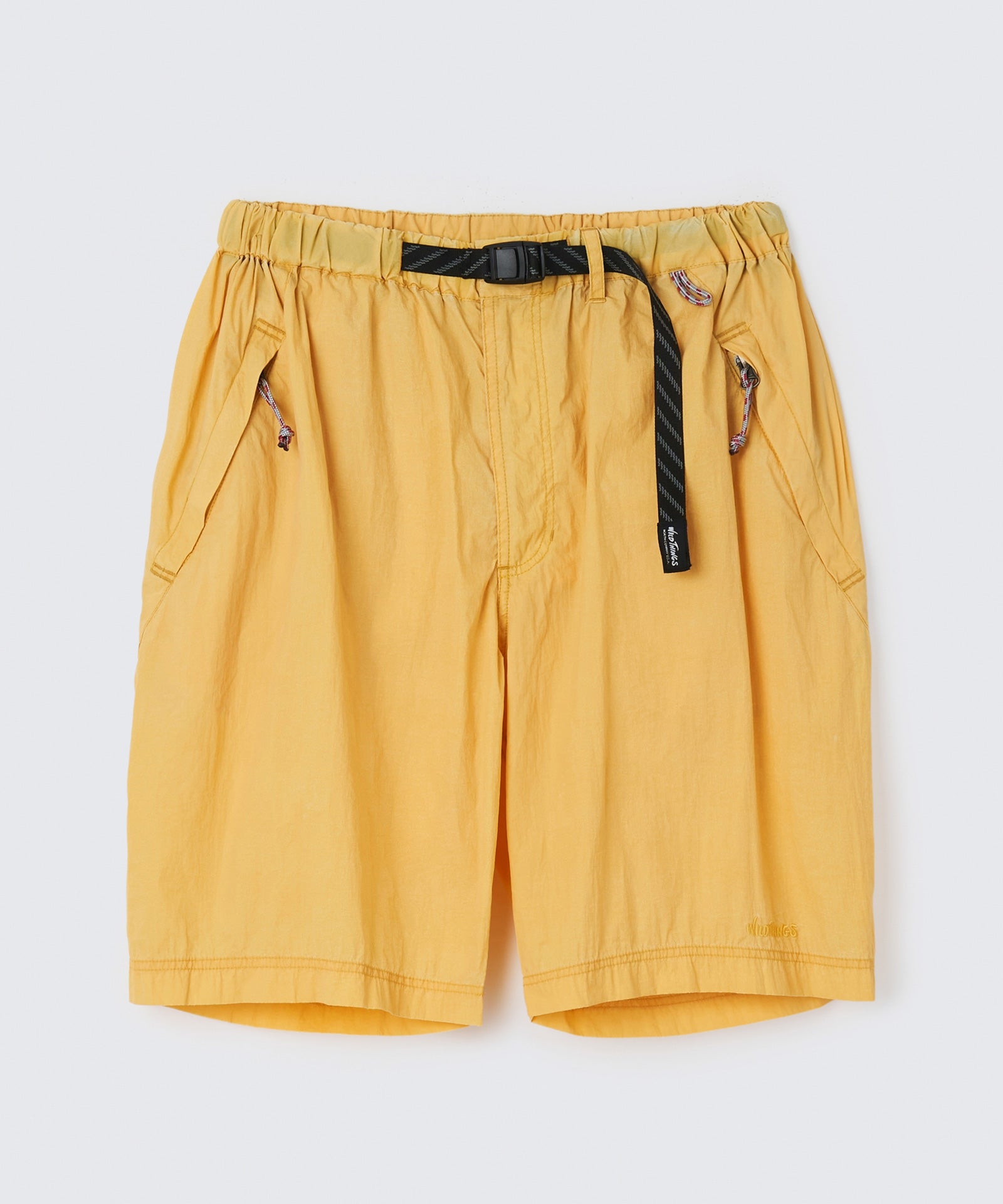 ③トロイリーデザイン　ショートパンツ　イエロー HILLS FIELD LOGO NYLON SHORT PANTS ロゴナイロンショートパンツ イエロー